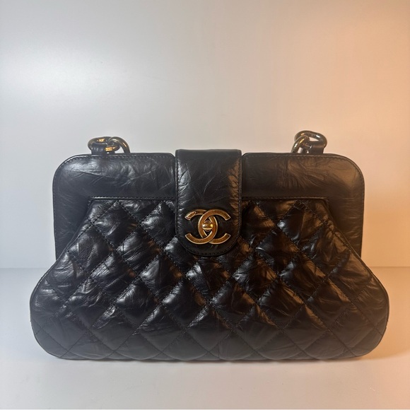 Chanel CC Frame Chain Calfskin Black - Picture 4 of 16